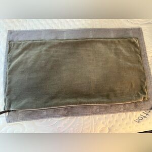 12x24” Pottery Barn Sage Green Velvet Pillow Cover
